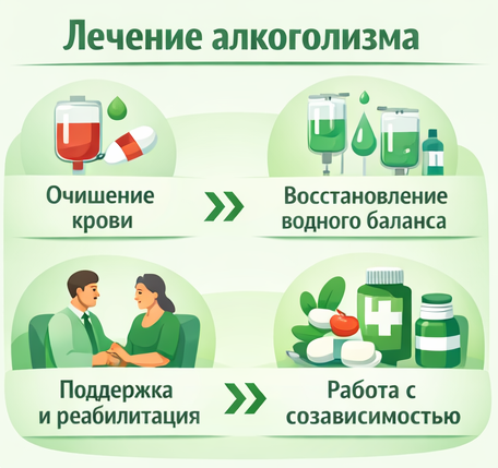 лечение алкоголизма в Киреевске этапы